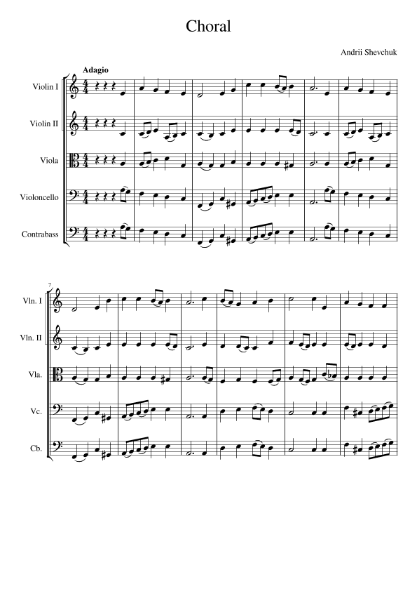 Choral for string