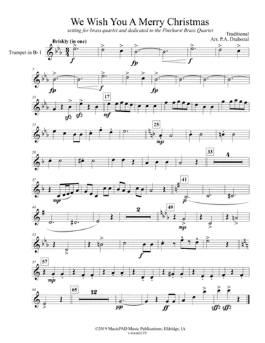 We Wish You A Merry Christmas (for Mixed Brass Quartet) (arr. Peter A. Drahozal)