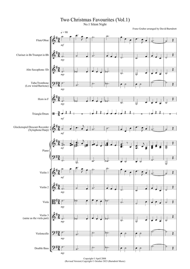 2 Christmas Favourites for School Orchestra (volume one) (arr. David Burndrett)