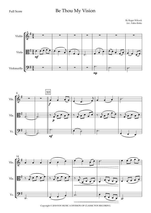 Be Thou My Vision (arr. Fabio Britto)