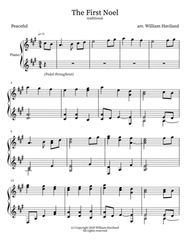The First Noel (arr. William Haviland)