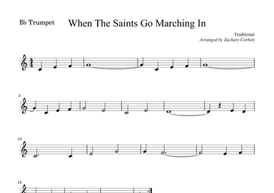 When The Saints Go Marching In (arr. Zachary Corbett)