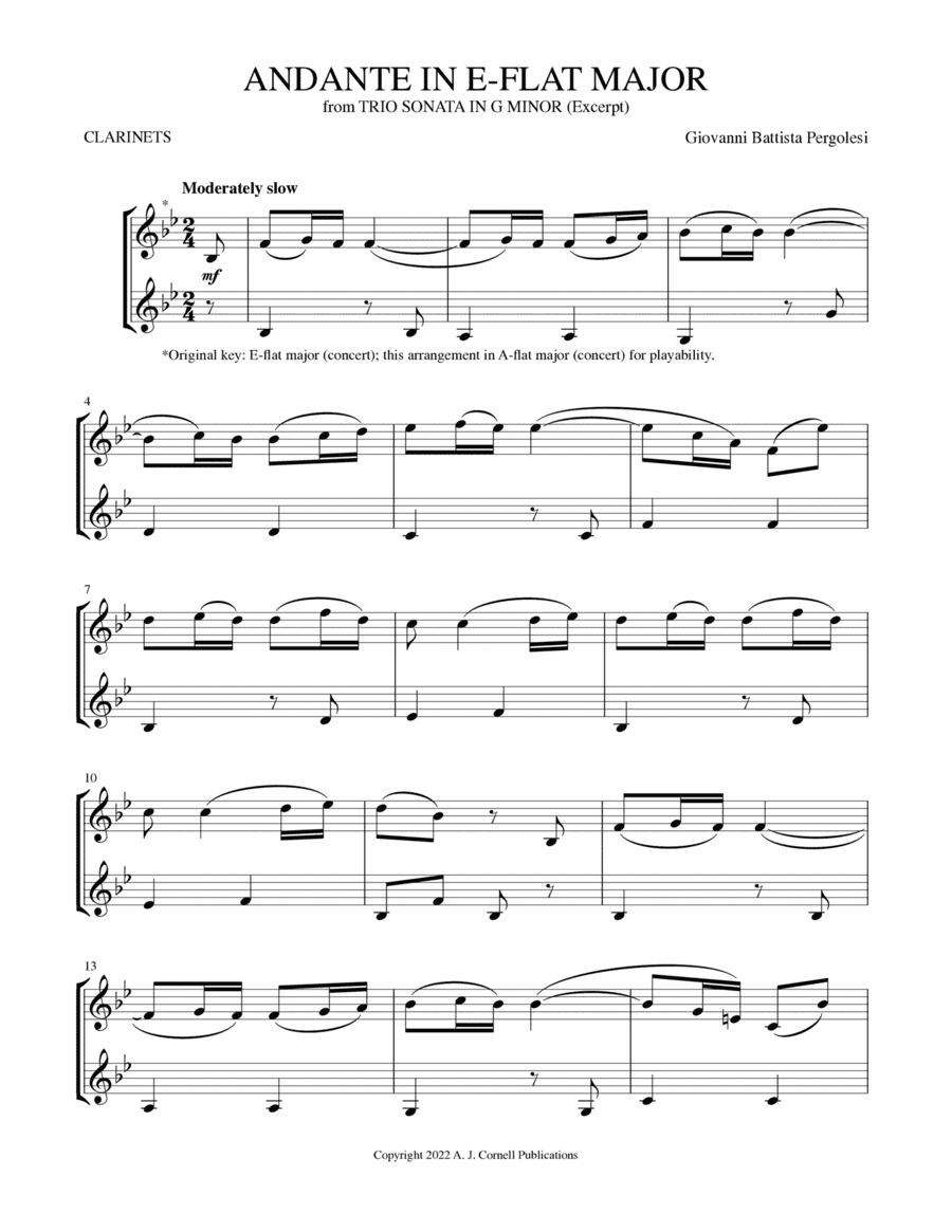 Andante in E-flat Major (from Trio Sonata in G Minor) (arr. Mark Phillips)