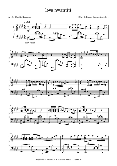 Love Nwantiti (ah Ah Ah) (arr. Natalie Kuzmina aka nattaliepiano)