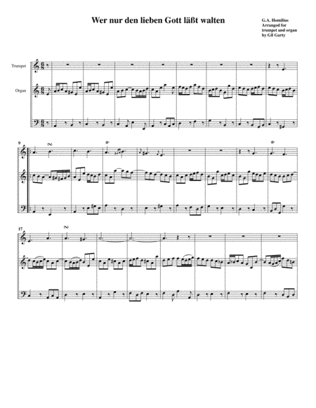 Wer nur den lieben Gott läßt walten (arrangement for trumpet and organ) (arr. Gil Garty)