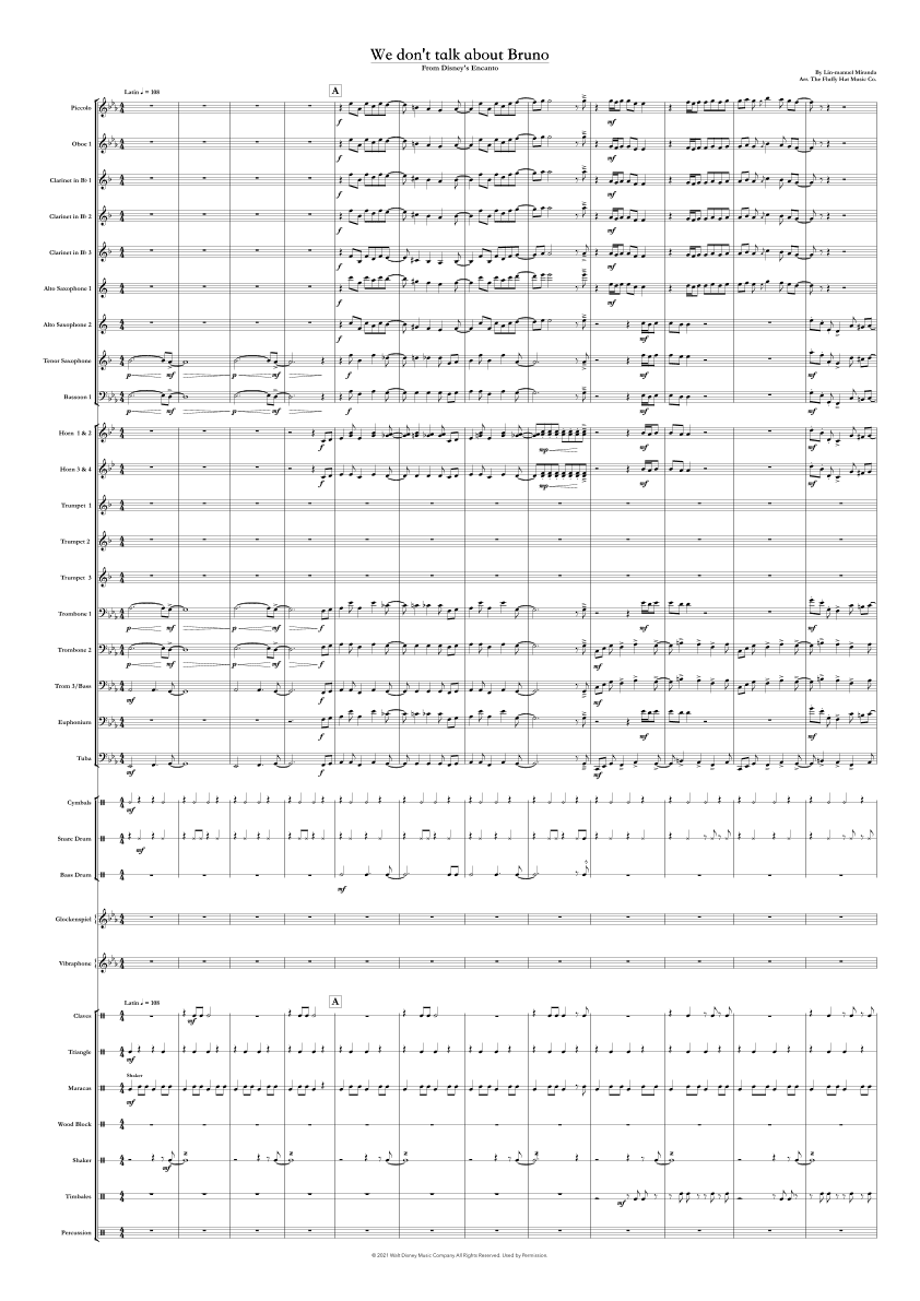 We Don't Talk About Bruno (arr. The Fluffy Hat Music Co.)
