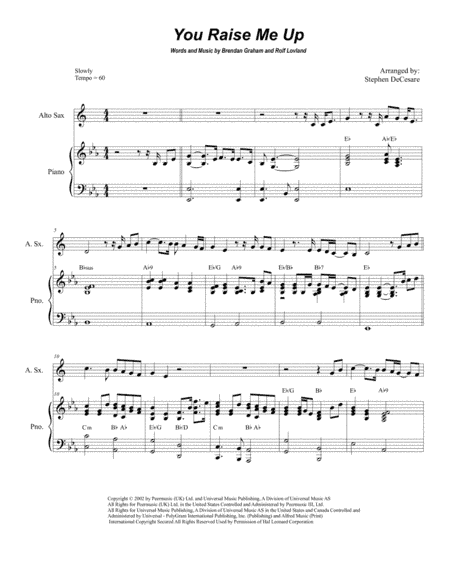 You Raise Me Up (arr. Stephen DeCesare)