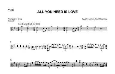 All You Need Is Love (arr. Greg Birdwell)