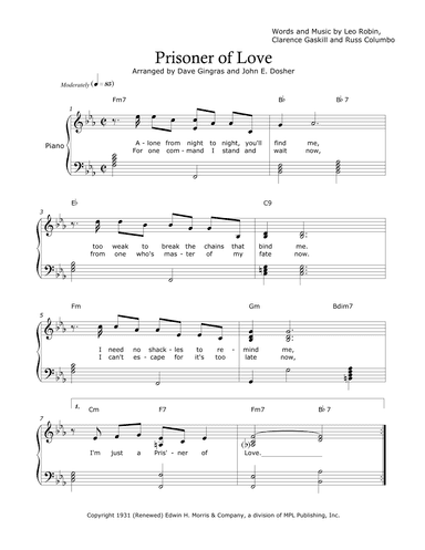 Prisoner Of Love (arr. Dave Gingras and John E. Dosher)