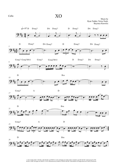 Xo (arr. The Sheet Music Library)