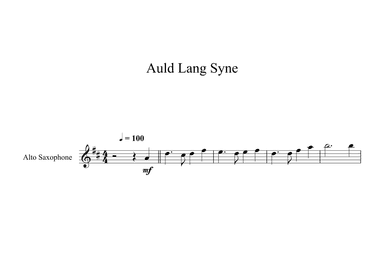 Auld Lang Syne (Alto Sax) (arr. Digital Book Music)