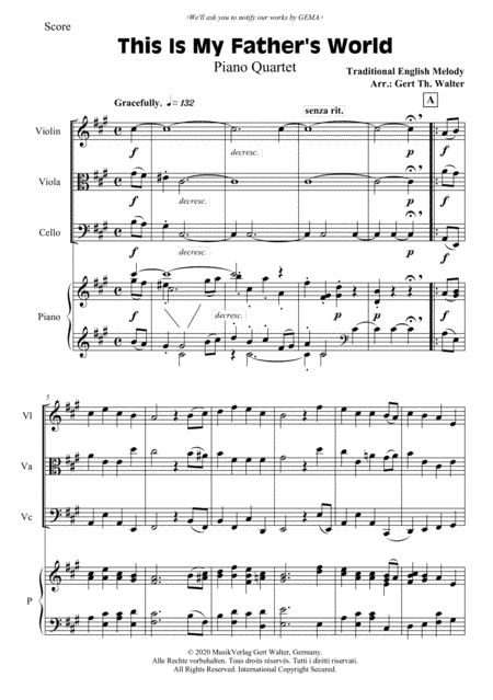This Is My Father's World (arr. Gert Th. Walter)