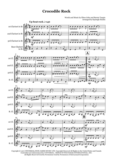 Crocodile Rock (arr. Kayleigh Huelin)