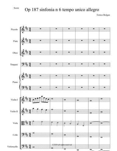 Op 187 Sinfonia n 6 Tempo Unico Allegro