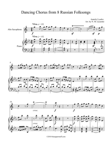 Dancing Chorus from 8 Russian Folksongs (arr. Nick Lacanski)