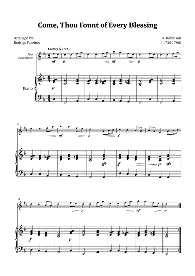 Come Thou Fount of Every Blessing (arr. Rodrigo Faleiros)