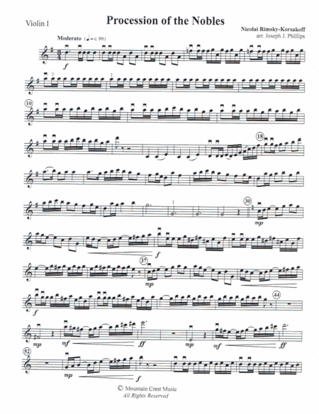 Procession of the Nobles-Violin 1 (arr. Joseph J. Phillips)
