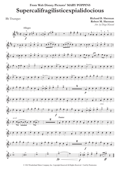 Supercalifragilisticexpialidocious (arr. Diego Marani)