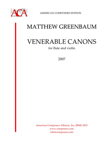 [Greenbaum] Venerable Canons
