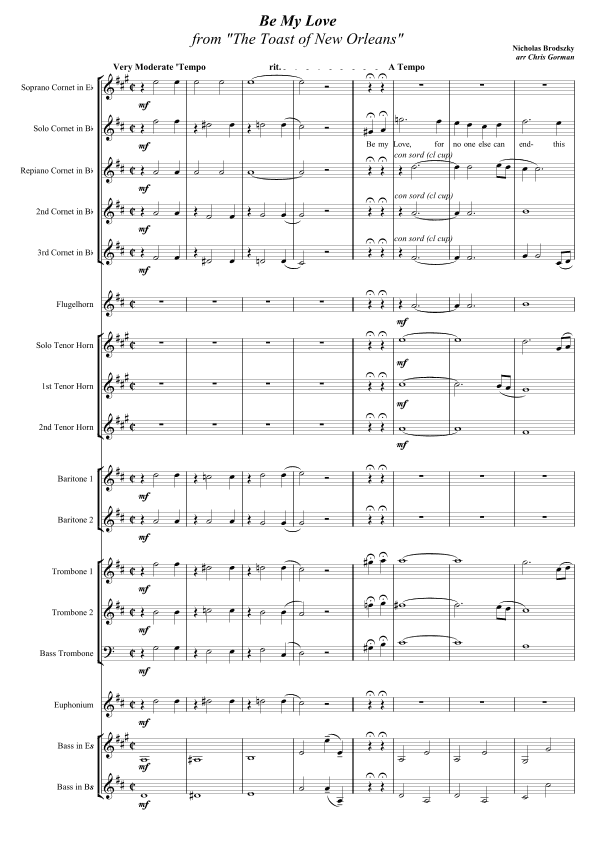 Be My Love (arr. Chris Gorman)