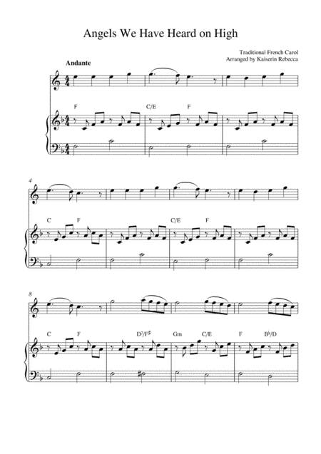 Angels We Have Heard On High (arr. Kaiserin Rebecca)