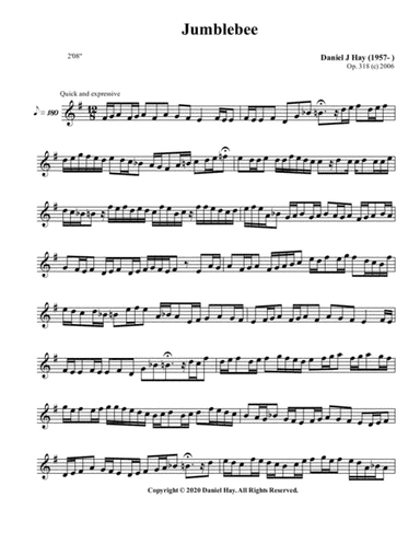 Jumblebee (Opus 318) (Treble Solo)