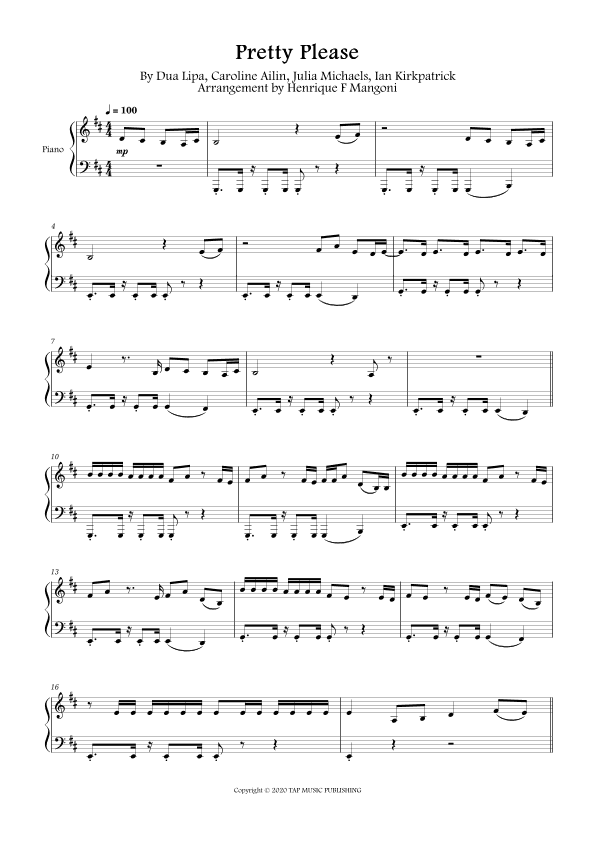 Pretty Please (arr. Henrique F Mangoni)