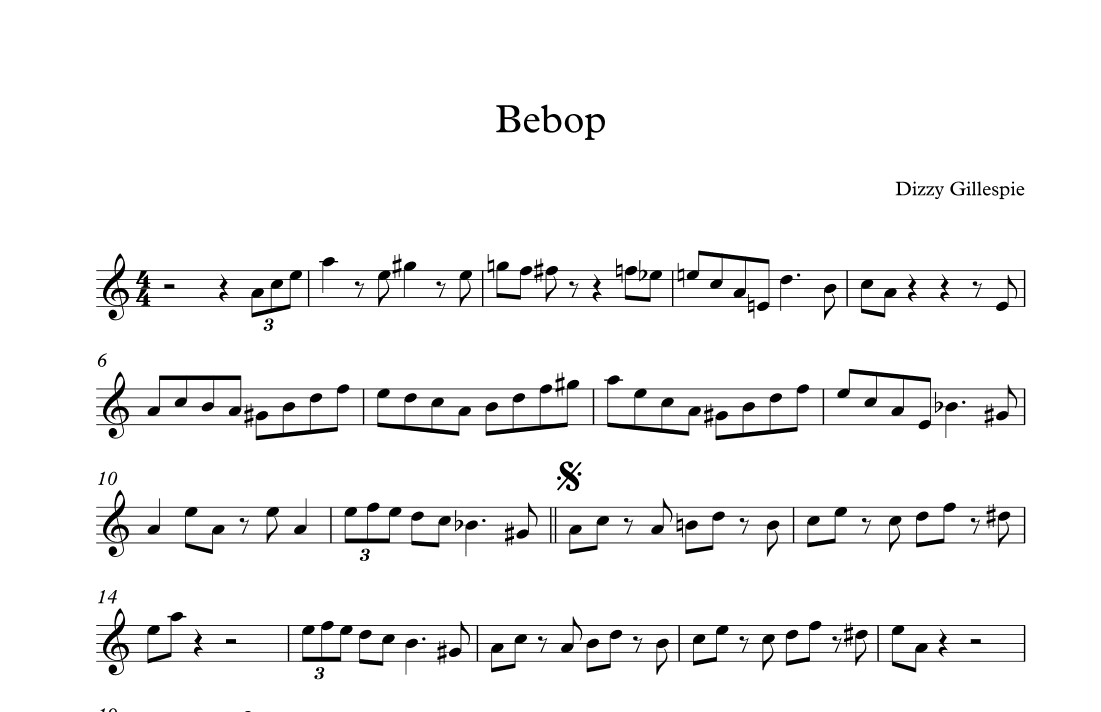Bebop (arr. Nathan Kersey-Wilson)