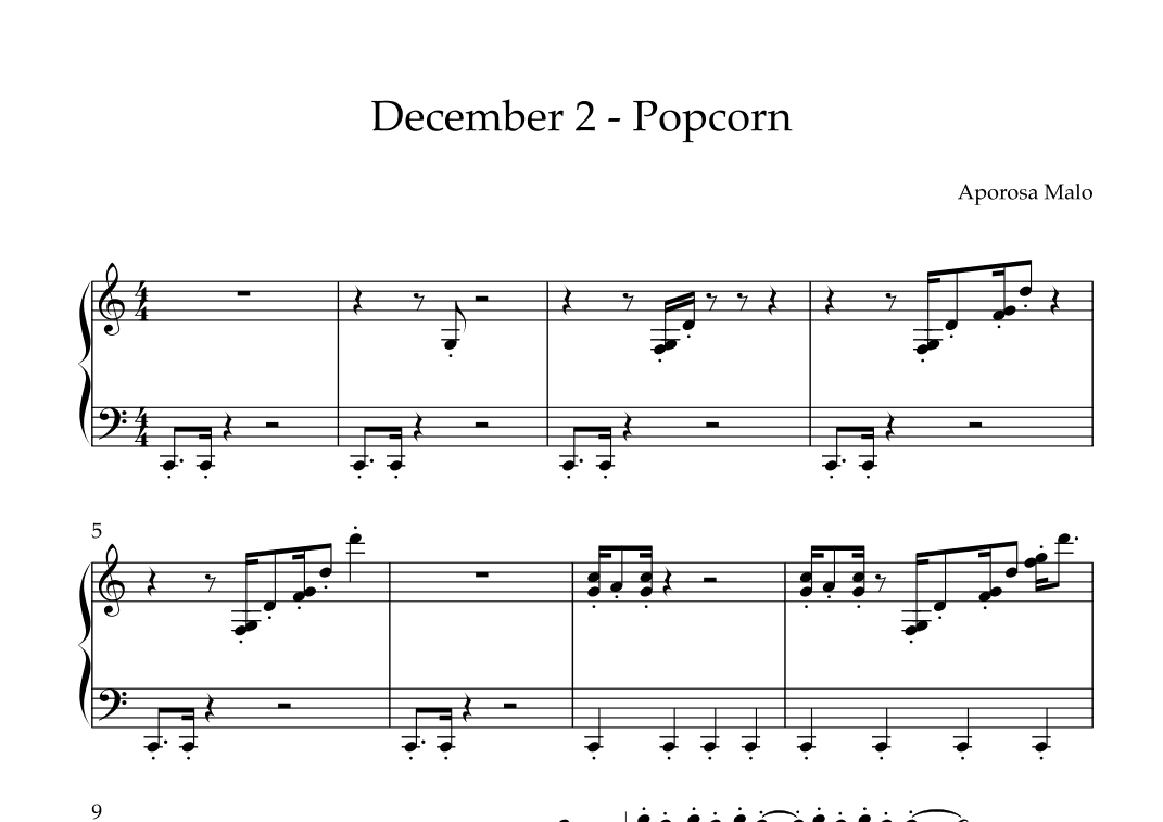 December 2 - Popcorn