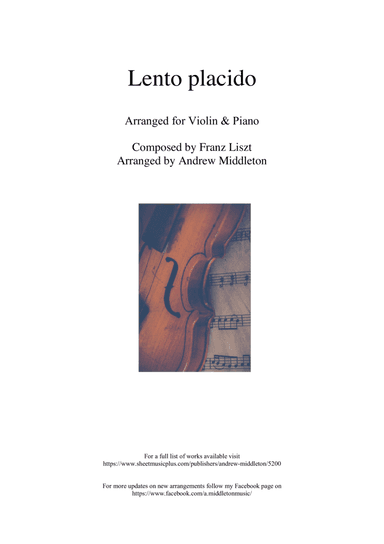 Lento placid arranged for Violin and Piano (arr. Andrew Middleton)
