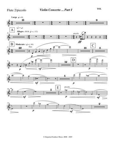 Violin Concerto (2009) Flute/picc. part 2