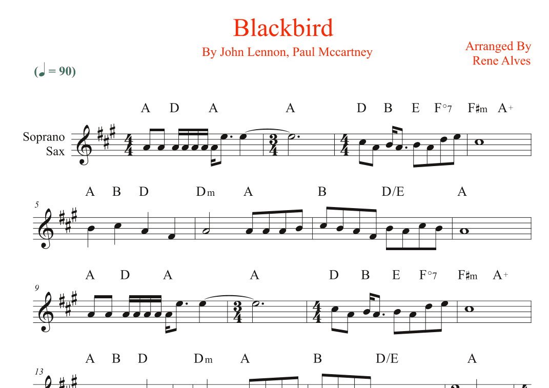 Blackbird (arr. Rene Alves)