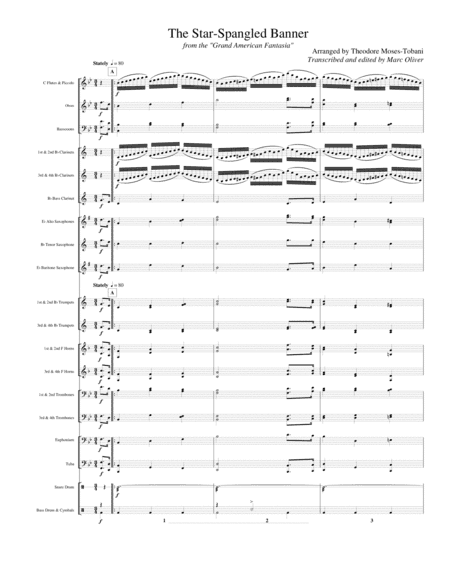 The Star Spangled Banner (from the "Grand American Fantasia") (arr. Theodore Moses-Tobani)