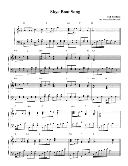 Skye Boat Song (Over the Sea to Skye) - trad. Scotland (arr. Harp use Inspirations)
