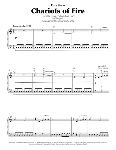 Chariots Of Fire  from the Feature Film CHARIOTS OF FIRE (arr. Amanda Dills)