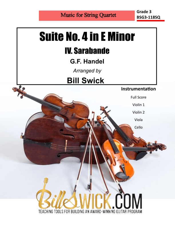 Suite No. 4 in E Minor IV. Sarabande (arr. Bill Swick)