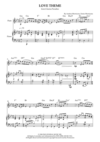 Love Theme (tema D'amore) (arr. Karen Gueiros)