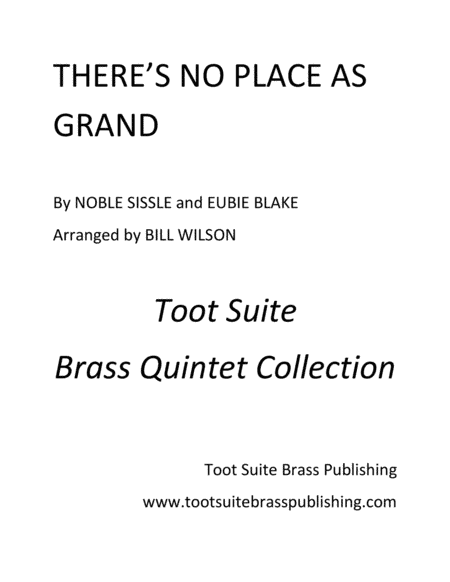 There's No Place as Grand (as Bandana Land) (arr. Bill Wilson)