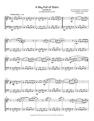 A Sky Full Of Stars (arr. Sherry Lewis)