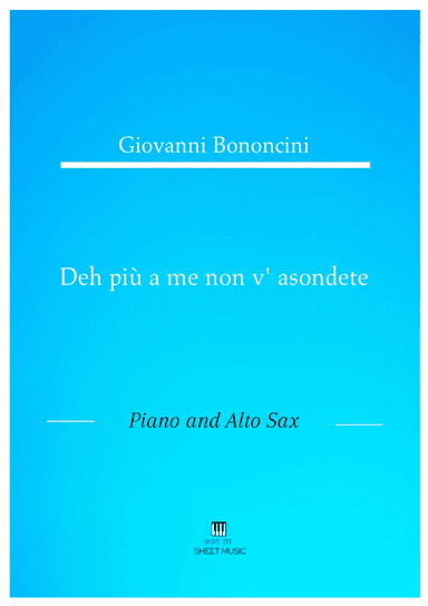Giovanni Bononcini - Deh pi a me non v_asondete (Piano and Alto Sax) (arr. ANDRE LAITANO)