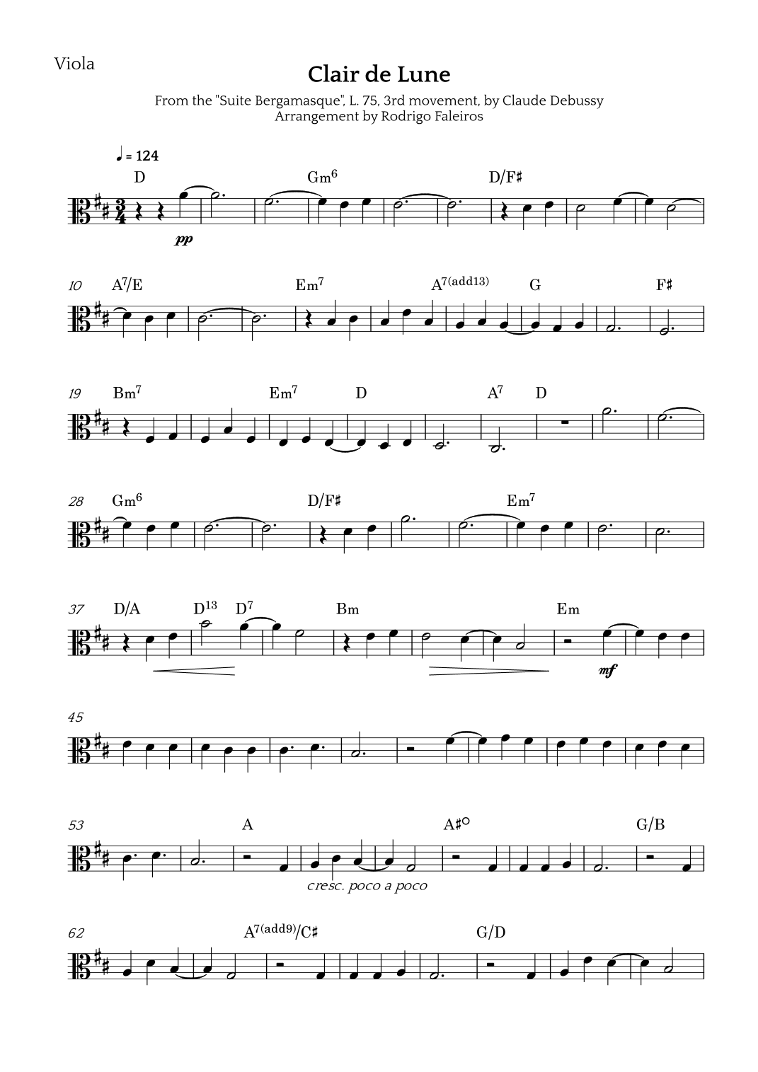 Clair de Lune (arr. Rodrigo Faleiros)