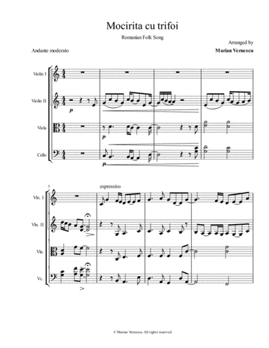 Mocirita cu trifoi, Romanian folk song (arr. Marian Vernescu)