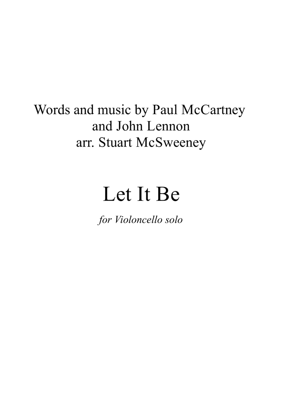 Let It Be (arr. Stuart McSweeney)