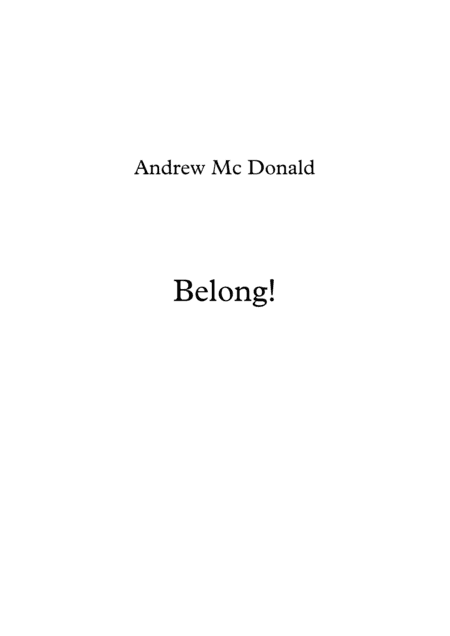 Belong! Children's Choir Score