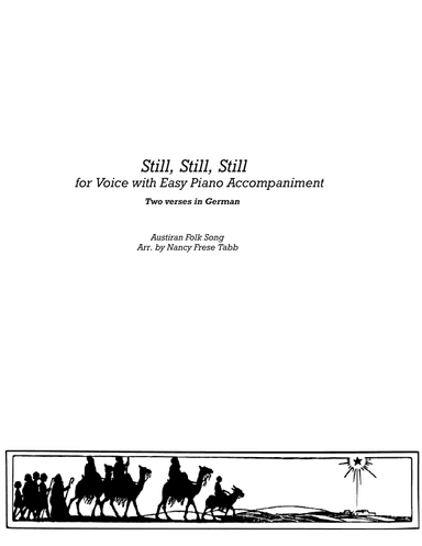 Still, Still, Still arranged as a German Vocal Solo (2 vs.) with Easy Piano Accompaniment (arr. Nancy Frese Tabb)