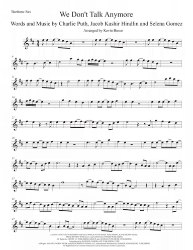 We Don't Talk Anymore (arr. Kevin Busse)