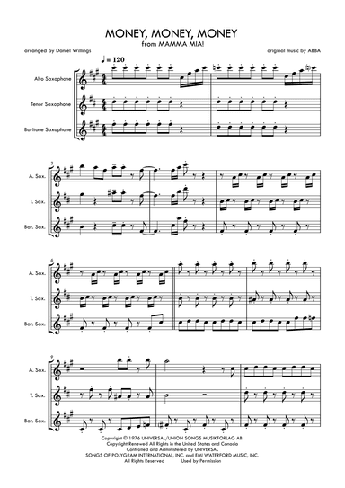 Money, Money, Money (arr. Daniel Willings)