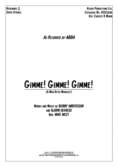 Gimme! Gimme! Gimme! (a Man After Midnight) (arr. Mike West)