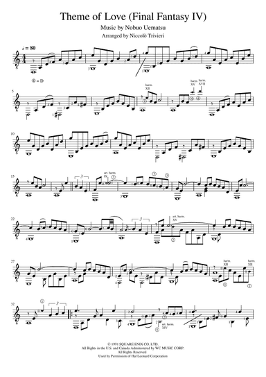 Theme Of Love (arr. Niccolò Trivieri)