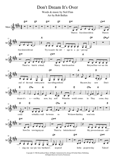 Don't Dream It's Over (arr. Rob Bullen)